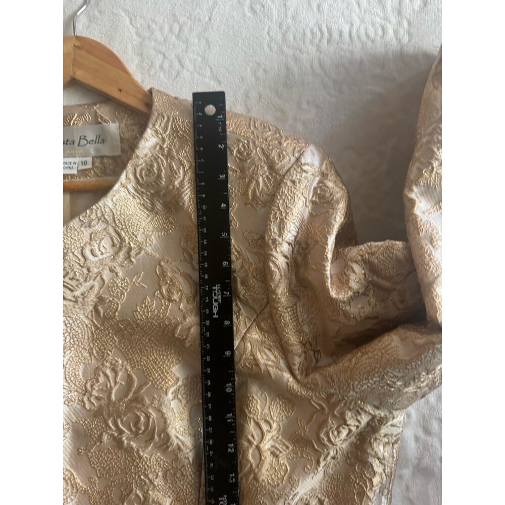 KRISTA BELLA Ladies CHURCH GOLD LONG COAT SIZE 18 - Picture 6 of 13